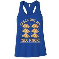 Check Out My Six Pack Design Pierogi Lover Gift Women's Racerback Tank