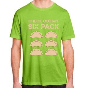 Check Out My Six Pack Funny Dumplings Polish Food Pierogi Gift Adult ChromaSoft Performance T-Shirt