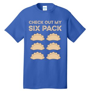 Check Out My Six Pack Funny Dumplings Polish Food Pierogi Gift Tall T-Shirt