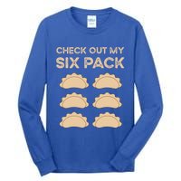 Check Out My Six Pack Funny Dumplings Polish Food Pierogi Gift Tall Long Sleeve T-Shirt