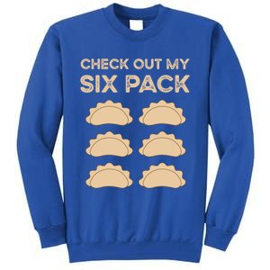 Check Out My Six Pack Funny Dumplings Polish Food Pierogi Gift Tall Sweatshirt