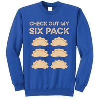 Check Out My Six Pack Funny Dumplings Polish Food Pierogi Gift Tall Sweatshirt