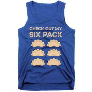 Check Out My Six Pack Funny Dumplings Polish Food Pierogi Gift Tank Top