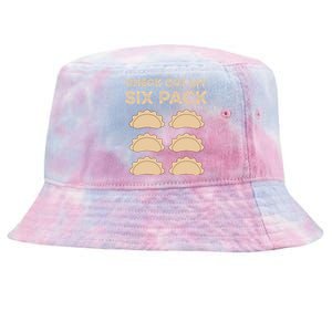 Check Out My Six Pack Funny Dumplings Polish Food Pierogi Gift Tie-Dyed Bucket Hat