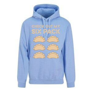 Check Out My Six Pack Funny Dumplings Polish Food Pierogi Gift Unisex Surf Hoodie