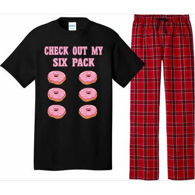 Check Out My Six 6 Pack Strawberry Donut Weightlifting Meaningful Gift Pajama Set