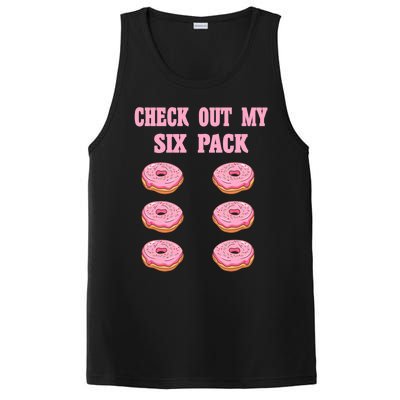 Check Out My Six 6 Pack Strawberry Donut Weightlifting Meaningful Gift PosiCharge Competitor Tank