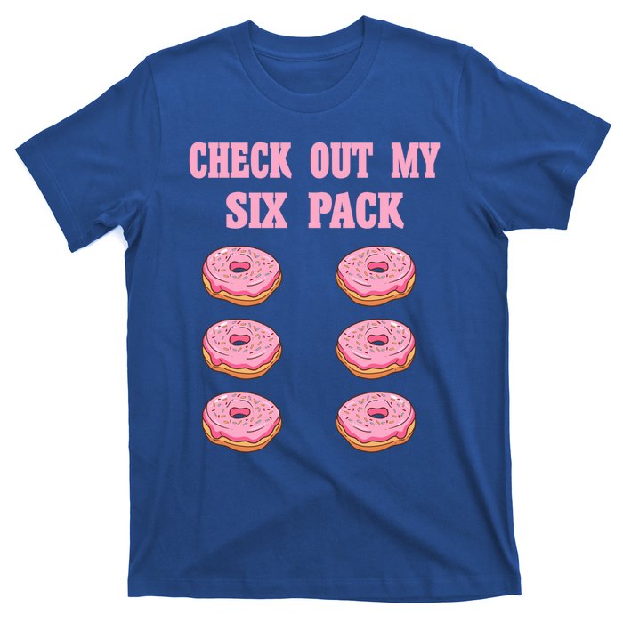 Check Out My Six 6 Pack Strawberry Donut Weightlifting Meaningful Gift T-Shirt