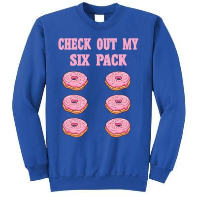 Check Out My Six 6 Pack Strawberry Donut Weightlifting Meaningful Gift Tall Sweatshirt