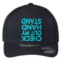 Check Out My Handstand Funny Gymnastics Gift Flexfit Unipanel Trucker Cap