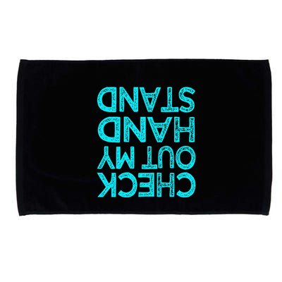 Check Out My Handstand Funny Gymnastics Gift Microfiber Hand Towel