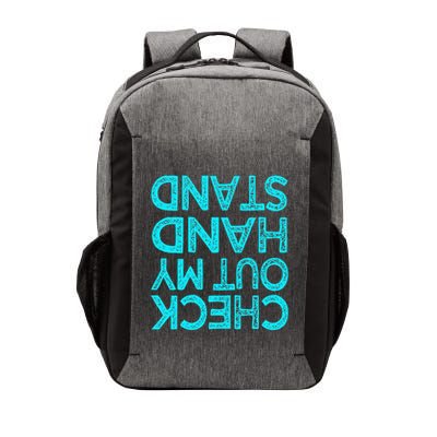 Check Out My Handstand Funny Gymnastics Gift Vector Backpack