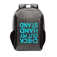 Check Out My Handstand Funny Gymnastics Gift Vector Backpack