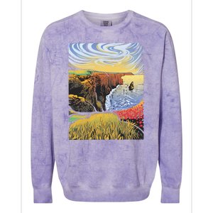 Cliffs Of Moher Landscape Nature Colorblast Crewneck Sweatshirt