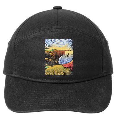 Cliffs Of Moher Landscape Nature 7-Panel Snapback Hat