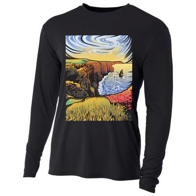 Cliffs Of Moher Landscape Nature Cooling Performance Long Sleeve Crew