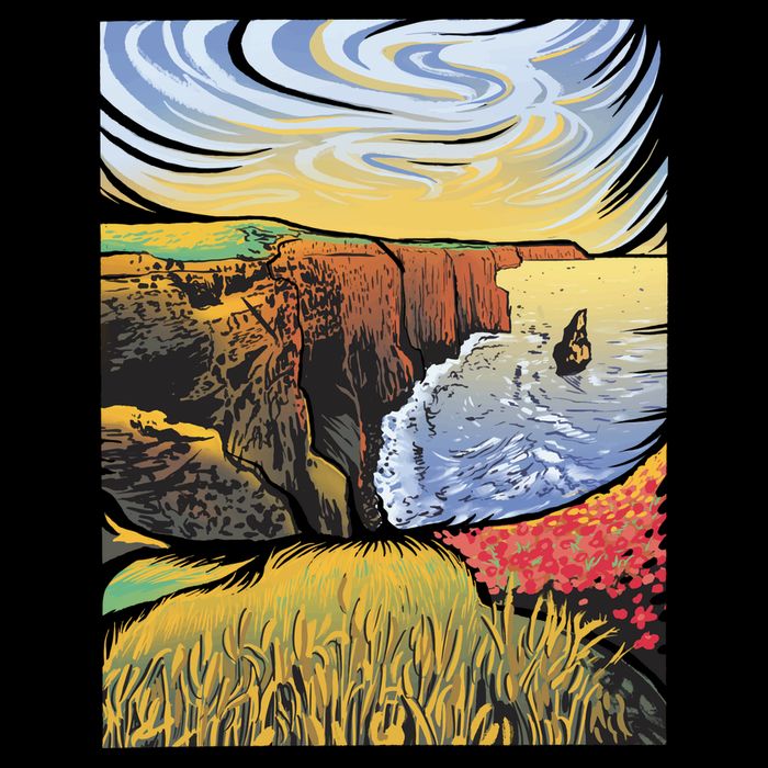 Cliffs Of Moher Landscape Nature Youth Performance Sprint T-Shirt