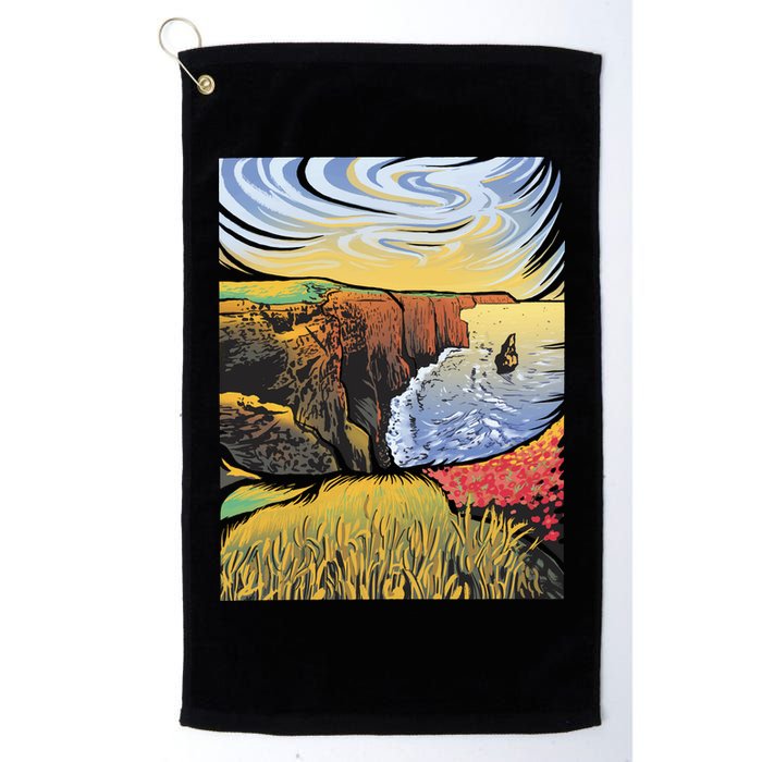 Cliffs Of Moher Landscape Nature Golf Towel