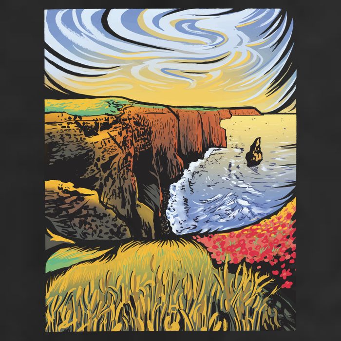 Cliffs Of Moher Landscape Nature Golf Towel