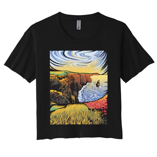 Cliffs Of Moher Landscape Nature Crop Top