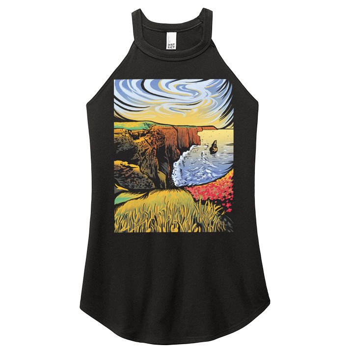 Cliffs Of Moher Landscape Nature Women's Perfect Tri Rocker Tank