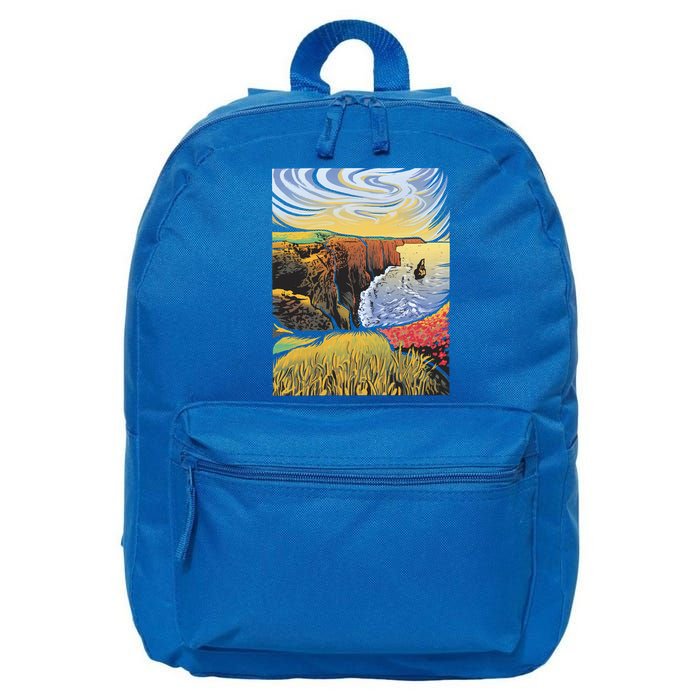 Cliffs Of Moher Landscape Nature 16 in Basic Backpack