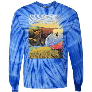 Cliffs Of Moher Landscape Nature Tie-Dye Long Sleeve Shirt