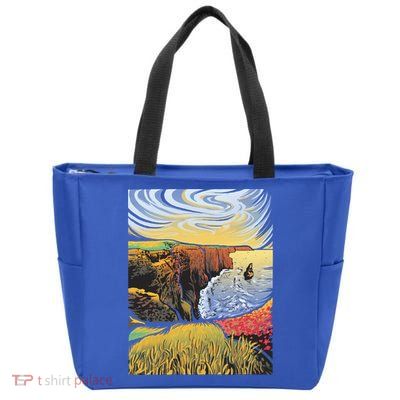 Cliffs Of Moher Landscape Nature Zip Tote Bag