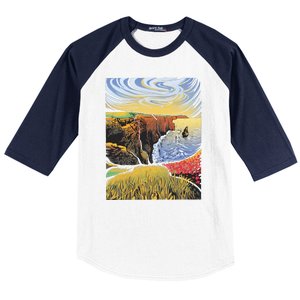 Cliffs Of Moher Landscape Nature Baseball Sleeve Shirt