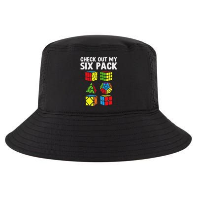 Check Out My Six Pack Puzzle Cube Funny Speed Cubing Cool Comfort Performance Bucket Hat