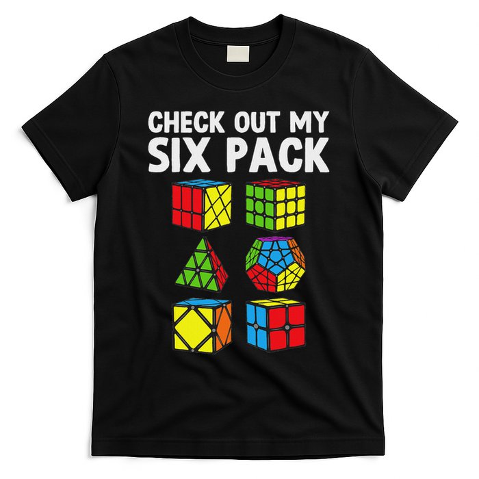 Check Out My Six Pack Puzzle Cube Funny Speed Cubing T-Shirt