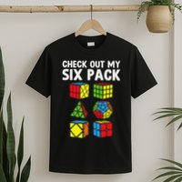 Check Out My Six Pack Puzzle Cube Funny Speed Cubing T-Shirt