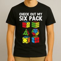 Check Out My Six Pack Puzzle Cube Funny Speed Cubing T-Shirt