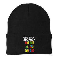 Check Out My Six Pack Puzzle Cube Funny Speed Cubing Knit Cap Winter Beanie