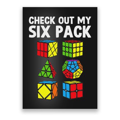 Check Out My Six Pack Puzzle Cube Funny Speed Cubing Poster