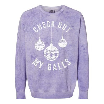 Check Out My Balls Funny Christmas Ornament  Colorblast Crewneck Sweatshirt