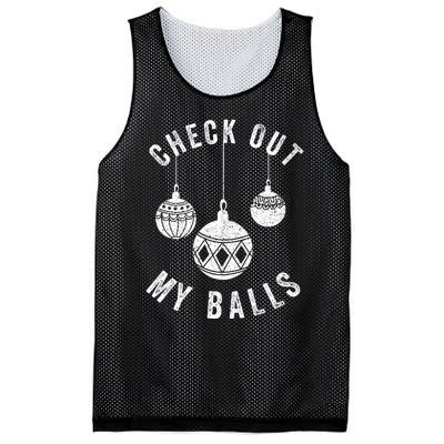 Check Out My Balls Funny Christmas Ornament  Mesh Reversible Basketball Jersey Tank