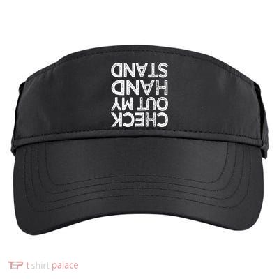Check Out My Handstand Funny Gymnastics Gift Boys Girls TShirt Adult Drive Performance Visor