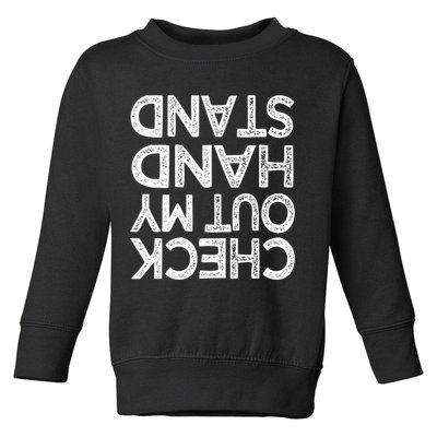 Check Out My Handstand Funny Gymnastics Gift Boys Girls TShirt Toddler Sweatshirt
