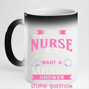 Correction Officer Medical Nursing Im A Correctional Nurse Cute Gift 11oz Black Color Changing Mug