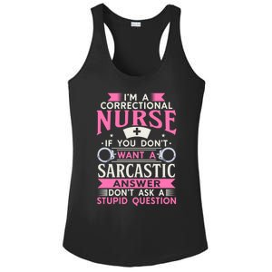 Correction Officer Medical Nursing Im A Correctional Nurse Cute Gift Ladies PosiCharge Competitor Racerback Tank