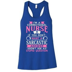 Correction Officer Medical Nursing Im A Correctional Nurse Cute Gift Women's Racerback Tank