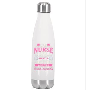 Correction Officer Medical Nursing Im A Correctional Nurse Cute Gift Stainless Steel Insulated Water Bottle