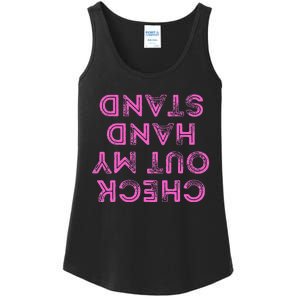 Check Out My Handstand Funny Gymnastics Gift Ladies Essential Tank