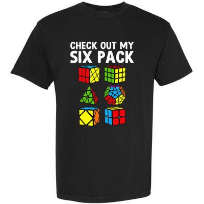 Check Out My Six Pack Puzzle Cube Funny Speed Cubing Garment-Dyed Heavyweight T-Shirt