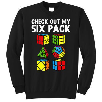 Check Out My Six Pack Puzzle Cube Funny Speed Cubing Sweatshirt