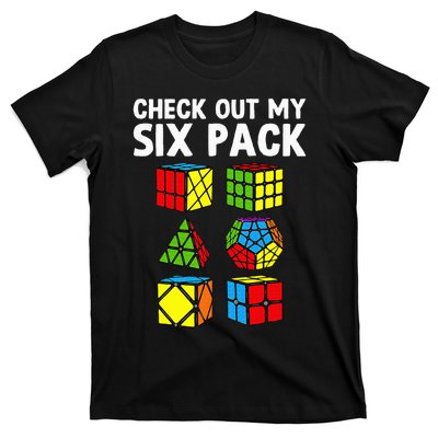 Check Out My Six Pack Puzzle Cube Funny Speed Cubing T-Shirt