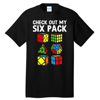 Check Out My Six Pack Puzzle Cube Funny Speed Cubing Tall T-Shirt