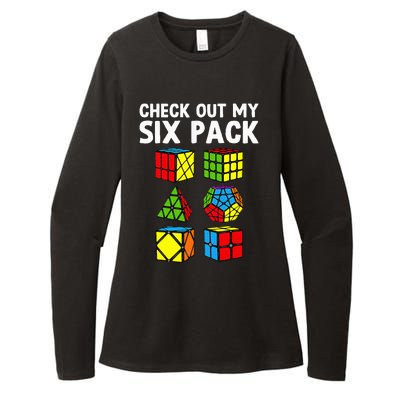 Check Out My Six Pack Puzzle Cube Funny Speed Cubing Womens CVC Long Sleeve Shirt