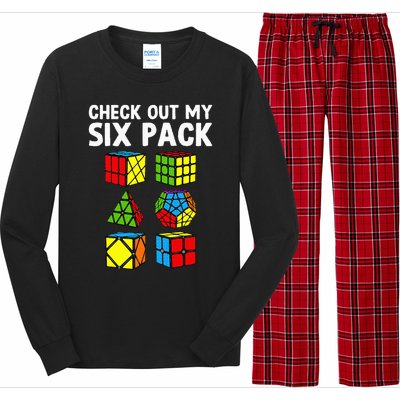 Check Out My Six Pack Puzzle Cube Funny Speed Cubing Long Sleeve Pajama Set